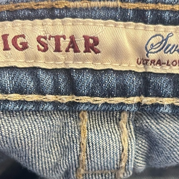 Big Star Sweet Ultra Low Rise Decontructed/Ripped Bootcut Jeans - Picture 11 of 13